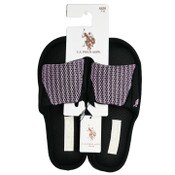 Wholesale - U.S. POLO ASSN. BLK/PINK LADIES SLIPPERS SIZE S-L C/P 24, UPC: 662239087278